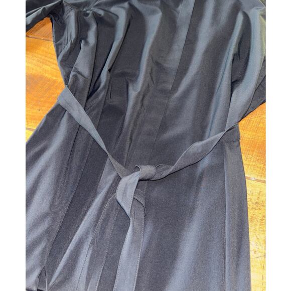 NWOT Athleta Urbanite Womens Shirtdress Black Tie Waist Pockets Long Sleeve L/P - Picture 11 of 15
